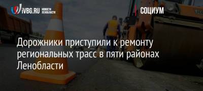 Дорожники приступили к ремонту региональных трасс в пяти районах Ленобласти - ivbg.ru - Ленинградская обл. - Санкт-Петербург - Всеволожск - Приморск - Павловск