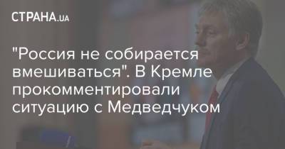 Дмитрий Песков - Виктор Медведчук - "Россия не собирается вмешиваться". В Кремле прокомментировали ситуацию с Медведчуком - strana.ua - Москва