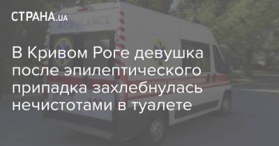 В Кривом Роге девушка после эпилептического припадка захлебнулась нечистотами в туалете - strana.ua - Киевская обл. - Кривой Рог - Днепропетровская обл. - Одесская обл.