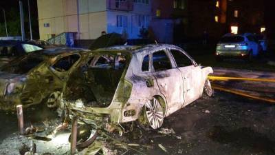 В Харькове сгорели 3 автомобиля: подозревают поджог – видео - 24tv.ua - Харьков