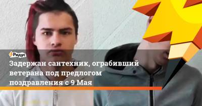 Задержан сантехник, ограбивший ветерана под предлогом поздравления с 9 Мая - ridus.ru - Санкт-Петербург