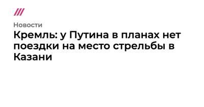 Ильназ Галявиев - Кремль: у Путина в планах нет поездки на место стрельбы в Казани - tvrain.ru - Казань