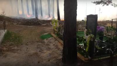 Огонь подбирается к кладбищу тюменского посёлка Боровский - nashgorod.ru - район Тюменский