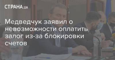 Виктор Медведчук - Оксана Марченко - Медведчук заявил о невозможности оплатить залог из-за блокировки счетов - strana.ua