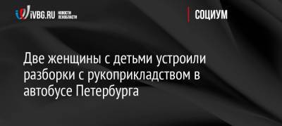 Две женщины с детьми устроили разборки с рукоприкладством в автобусе Петербурга - ivbg.ru - Санкт-Петербург - Петербург