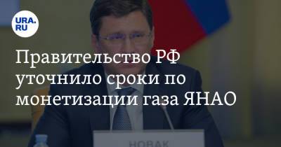 Александр Новак - Правительство РФ уточнило сроки по монетизации газа ЯНАО - ura.news - окр. Янао