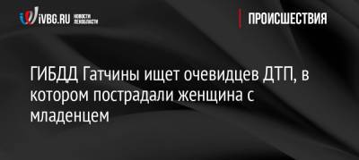 ГИБДД Гатчины ищет очевидцев ДТП, в котором пострадали женщина с младенцем - ivbg.ru - Ленинградская обл. - район Гатчинский
