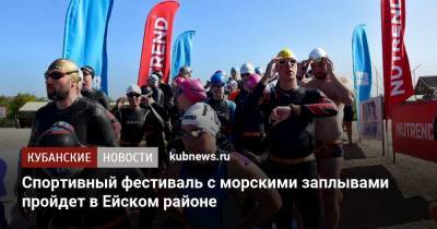 Спортивный фестиваль с морскими заплывами пройдет в Ейском районе - kubnews.ru - Краснодарский край - Ейск - Азовское Море