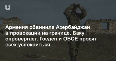 Никол Пашинян - Армения обвинила Азербайджан в провокации на границе, Баку опровергает. Госдеп и ОБСЕ просят всех успокоиться - news.tut.by - Азербайджан - Нагорный Карабах