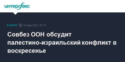 Линда Томас-Гринфилд - Совбез ООН обсудит палестино-израильский конфликт в воскресенье - interfax.ru - Москва - США - Израиль - Палестина
