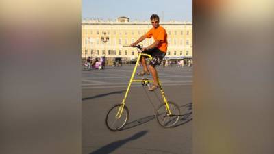 Петербуржец изобрел самый высокий в мире велосипед - piter.tv - Санкт-Петербург