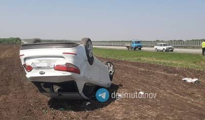 В Башкирии на трассе М-5 автомобиль перевернулся в кювете, есть пострадавшие - mkset.ru - Башкирия - район Туймазинский
