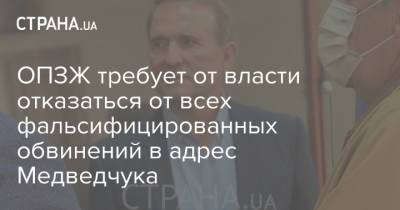 Виктор Медведчук - ОПЗЖ требует от власти отказаться от всех фальсифицированных обвинений в адрес Медведчука - strana.ua