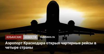 Аэропорт Краснодара открыл чартерные рейсы в четыре страны - kubnews.ru - Краснодарский край - Краснодар - Египет - Киргизия - Кипр - Каир