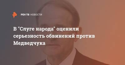 Виктор Медведчук - Ирина Верещук - В "Слуге народа" оценили серьезность обвинений против Медведчука - ren.tv - Украина
