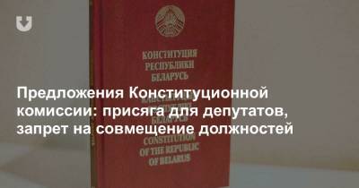 Петр Миклашевич - Предложения Конституционной комиссии: присяга для депутатов, запрет на совмещение должностей - news.tut.by
