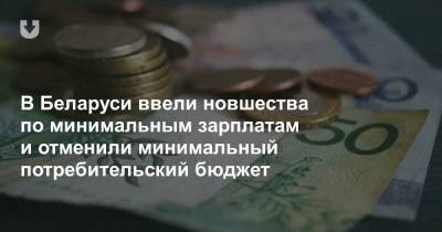 В Беларуси ввели новшества по минимальным зарплатам и отменили минимальный потребительский бюджет - news.tut.by