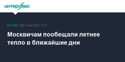 Роман Вильфанд - Москвичам пообещали летнее тепло в ближайшие дни - interfax.ru - Москва