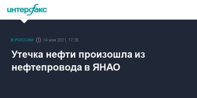 Утечка нефти произошла из нефтепровода в ЯНАО - interfax.ru - Москва - окр. Янао - район Пуровский