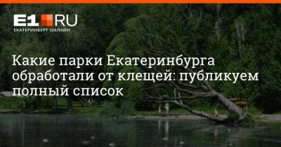 Артем Устюжанин - Какие парки Екатеринбурга обработали от клещей: публикуем полный список - e1.ru - Екатеринбург