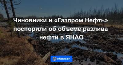 Чиновники и «Газпром Нефть» поспорили об объеме разлива нефти в ЯНАО - news.mail.ru - окр. Янао