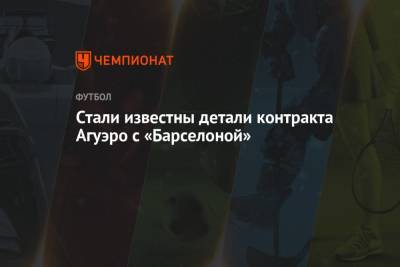 Николо Скир - Серхио Агуэро - Стали известны детали контракта Агуэро с «Барселоной» - championat.com - Англия