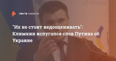 Владимир Путин - Павел Климкин - "Их не стоит недооценивать": Климкин испугался слов Путина об Украине - ren.tv - Украина