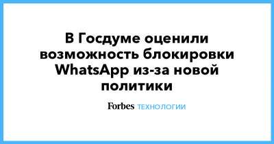 Антон Горелкин - Александр Хинштейн - В Госдуме оценили возможность блокировки WhatsApp из-за новой политики - forbes.ru