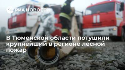 Александр Моор - В Тюменской области потушили крупнейший в регионе лесной пожар - ria.ru - Россия - Екатеринбург - Тюменская обл.