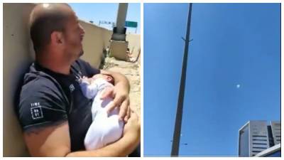 В Израиле обстрелы застали мужчину с младенцем на шоссе: жуткое видео - 24tv.ua