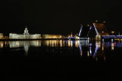 На Дворцовом мосту включили золотую подсветку в честь «Зенита» - neva.today - Санкт-Петербург - Тамбов