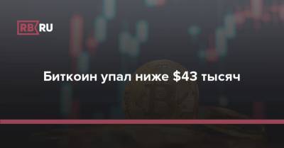 Илон Маск - Биткоин упал ниже $43 тысяч - rb.ru