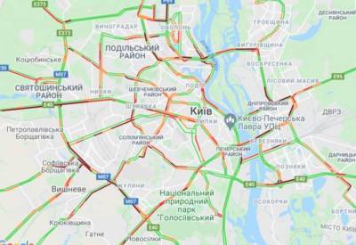 Пробки парализовали движение почти во всех районах Киева - lenta.ua - Киев - Сталинград - район Киева