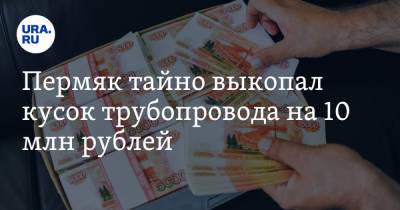 Пермяк тайно выкопал кусок трубопровода на 10 млн рублей - ura.news - Пермский край - Соликамск