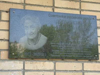 В Рязани открыли мемориальную доску хирургу Алле Левушкиной - 7info.ru - Рязань
