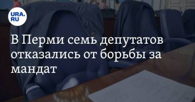 В Перми семь депутатов отказались от борьбы за мандат - ura.news - Пермь