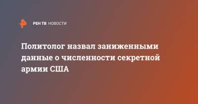 Андрей Кошкин - Политолог назвал заниженными данные о численности секретной армии США - ren.tv - США