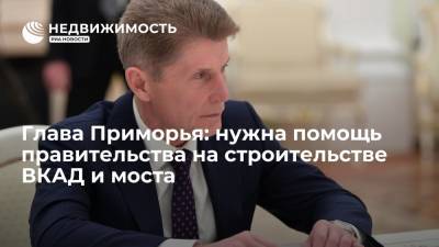 Владимир Путин - Олег Кожемяко - Юрий Трутнев - Глава Приморья: нужна помощь правительства на строительстве ВКАД и моста - realty.ria.ru - Приморье край - Владивосток - окр. Дальневосточный - Строительство