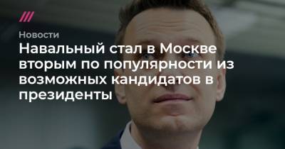 Владимир Путин - Павел Грудинин - Владимир Жириновский - Геннадий Зюганов - Навальный стал в Москве вторым по популярности из возможных кандидатов в президенты - tvrain.ru - Москва