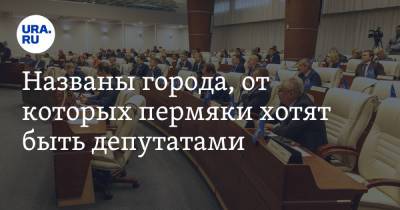 Названы города, от которых пермяки хотят быть депутатами - ura.news - Пермь