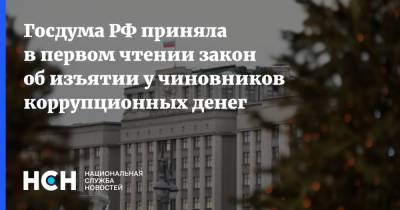 Госдума РФ приняла в первом чтении закон об изъятии у чиновников коррупционных денег - nsn.fm