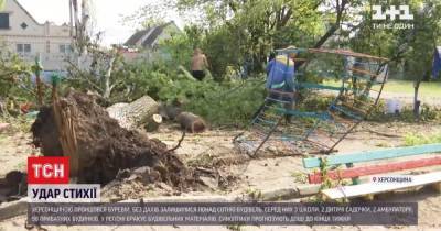 Непогода атакует Украину: в Херсонской области срывало крыши и выкорчевало деревья, а Жмеринку затопило - tsn.ua - Киев - Львов - Херсонская обл.