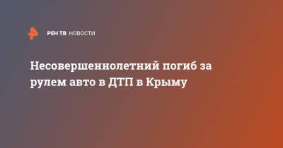 Несовершеннолетний погиб за рулем авто в ДТП в Крыму - ren.tv - Москва - Крым - район Симферопольский