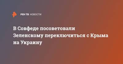 Владимир Зеленский - Ольга Ковитиди - В Совфеде посоветовали Зеленскому переключиться с Крыма на Украину - ren.tv - Киев - Крым