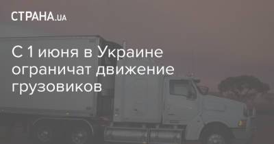 С 1 июня в Украине ограничат движение грузовиков - strana.ua