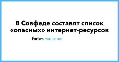 Андрей Климов - В Совфеде составят список «опасных» интернет-ресурсов - forbes.ru - Россия