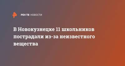 В Новокузнецке 11 школьников пострадали из-за неизвестного вещества - ren.tv