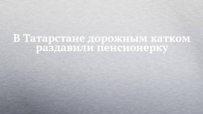 В Татарстане дорожным катком раздавили пенсионерку - chelny-izvest.ru - респ. Татарстан
