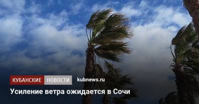 Усиление ветра ожидается в Сочи - kubnews.ru - Сочи - Краснодарский край