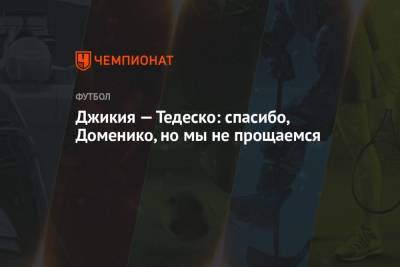Георгий Джикия - Доменико Тедеско - Джикия — Тедеско: спасибо, Доменико, но мы не прощаемся - championat.com - Москва
